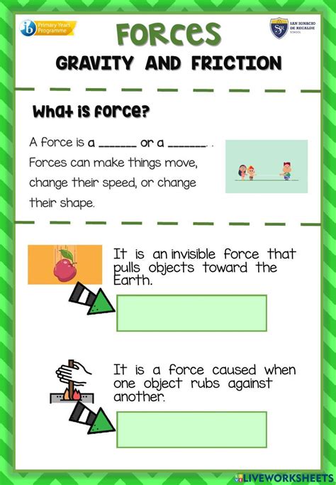 gravitational force and friction test|forces friction and gravity 8th grade.